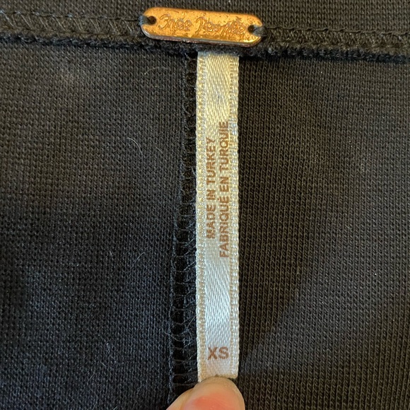 Free People Looking Back Grey Lace Up Tee - Picture 4 of 5